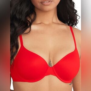 Calvin Klein Women's Red Perfectly Fit Lightly Lined Bra Full coverage 38DD